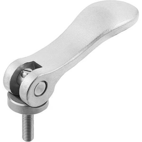 Adjustable Cam Levers in SS ext. thread, thrust washer SS, inch, Kipp, Mfr#: K0647.05413A0X30